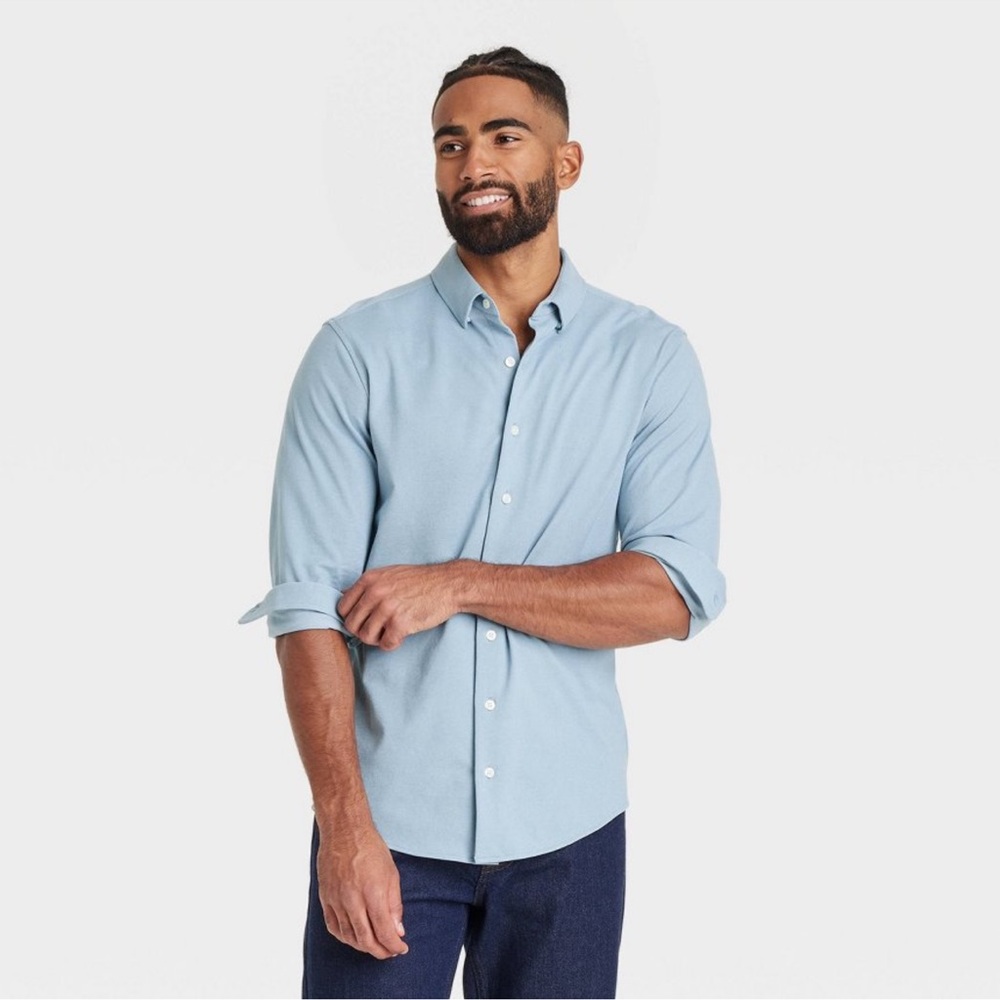 Men's Long Sleeve Button-Down Casual Shirt